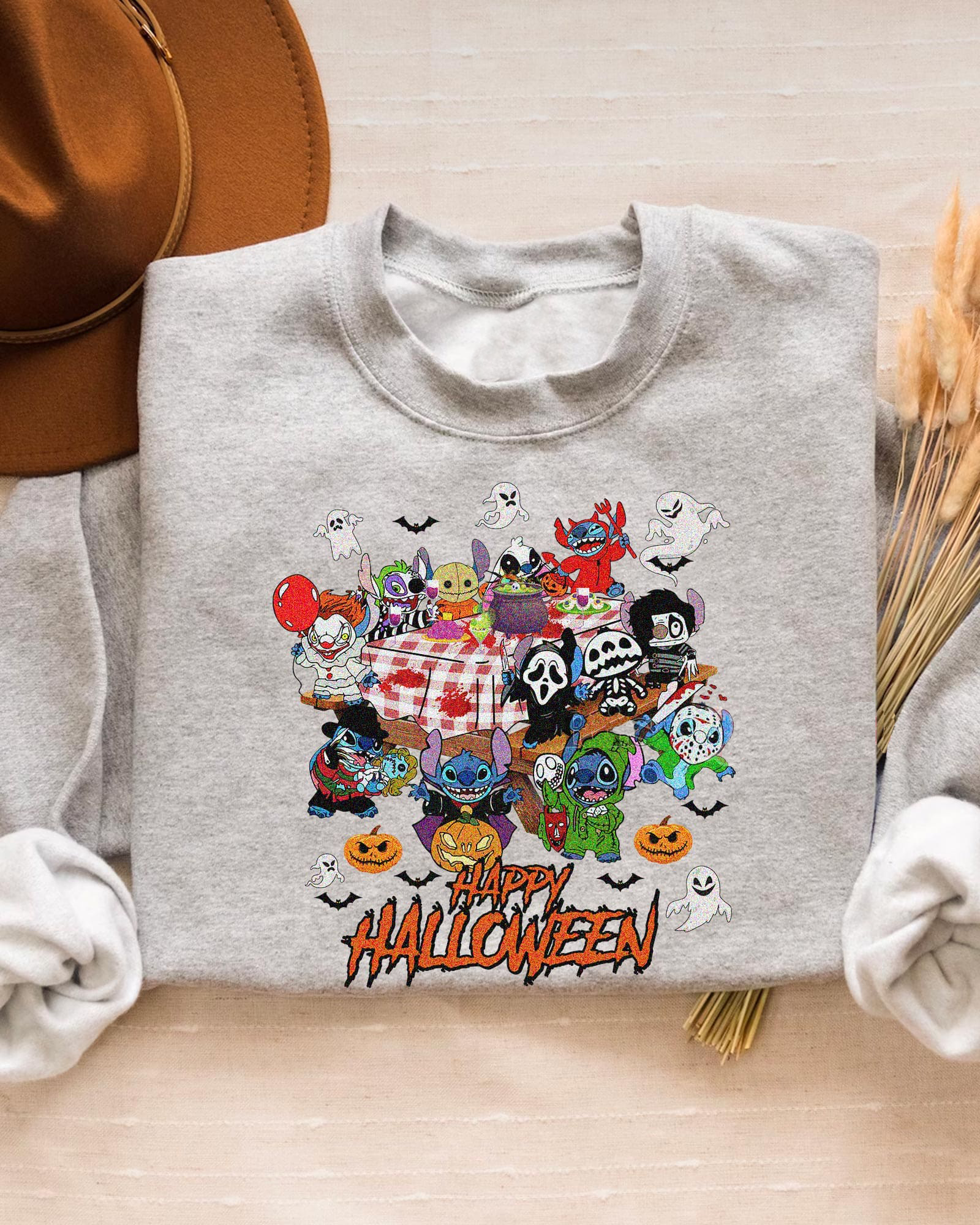 Spooky Halloween Stitch T-Shirt,Crewneck,Hoodie,H-C-134