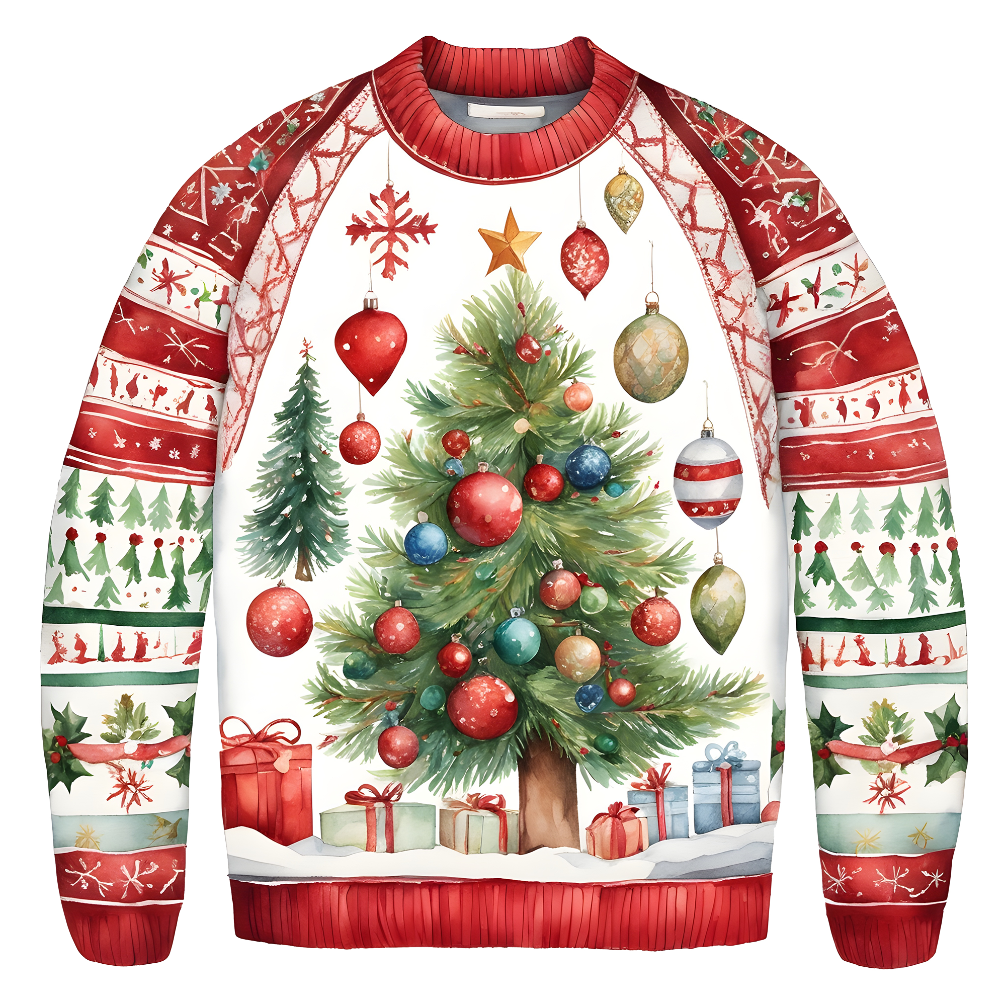 Joyful Christmas Tree Theme Sweater,For Festive Vibes,TS-C-679