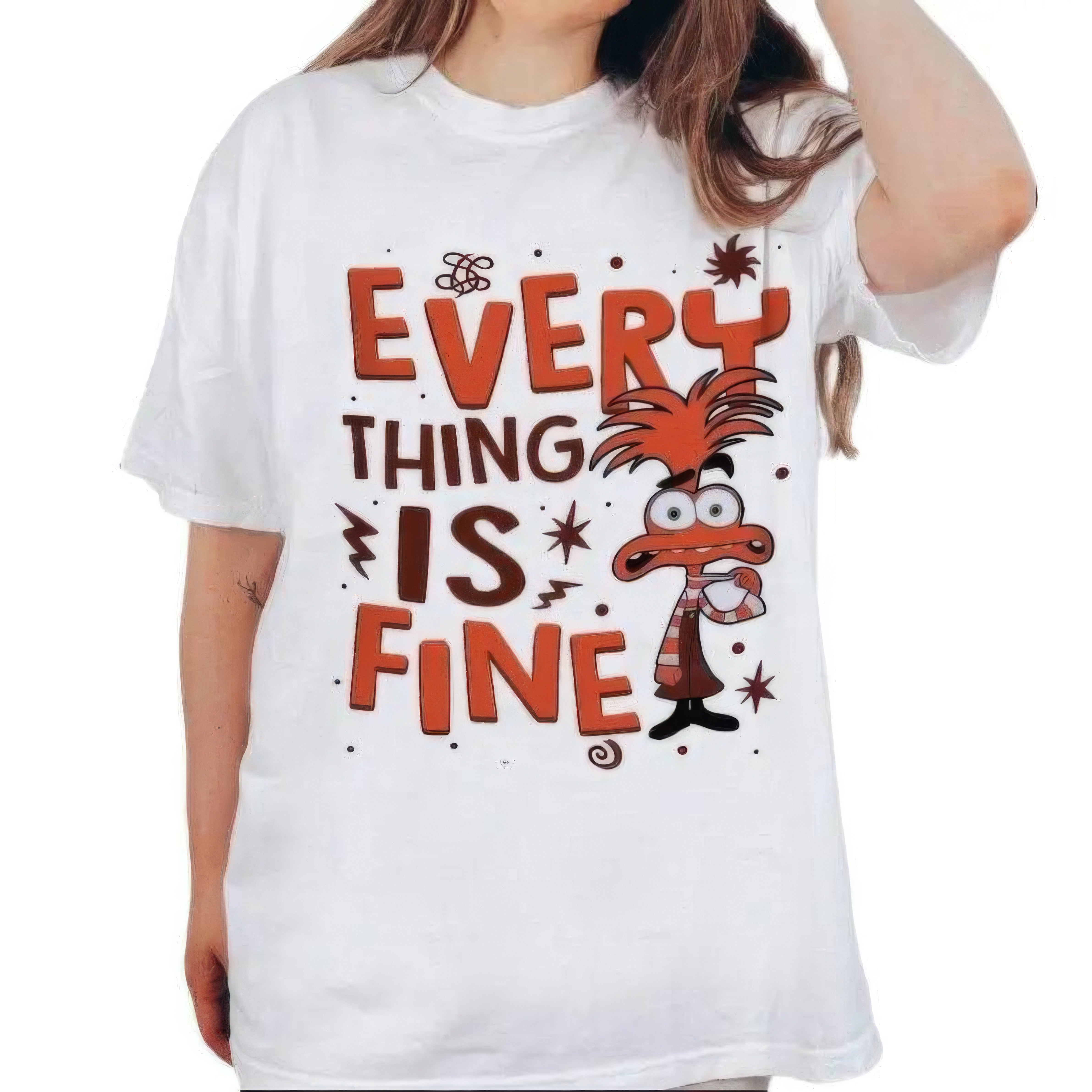 Everything ls Fine Anxiety Inside Out 2 Emotions T-Shirt,Crewneck,Hoodie,TS-C-619