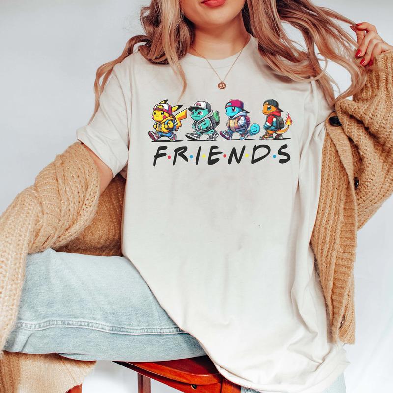 Friends POkemon Legends Vintage Unisex T-Shirt,Crewneck,Hoodie,H-C-740