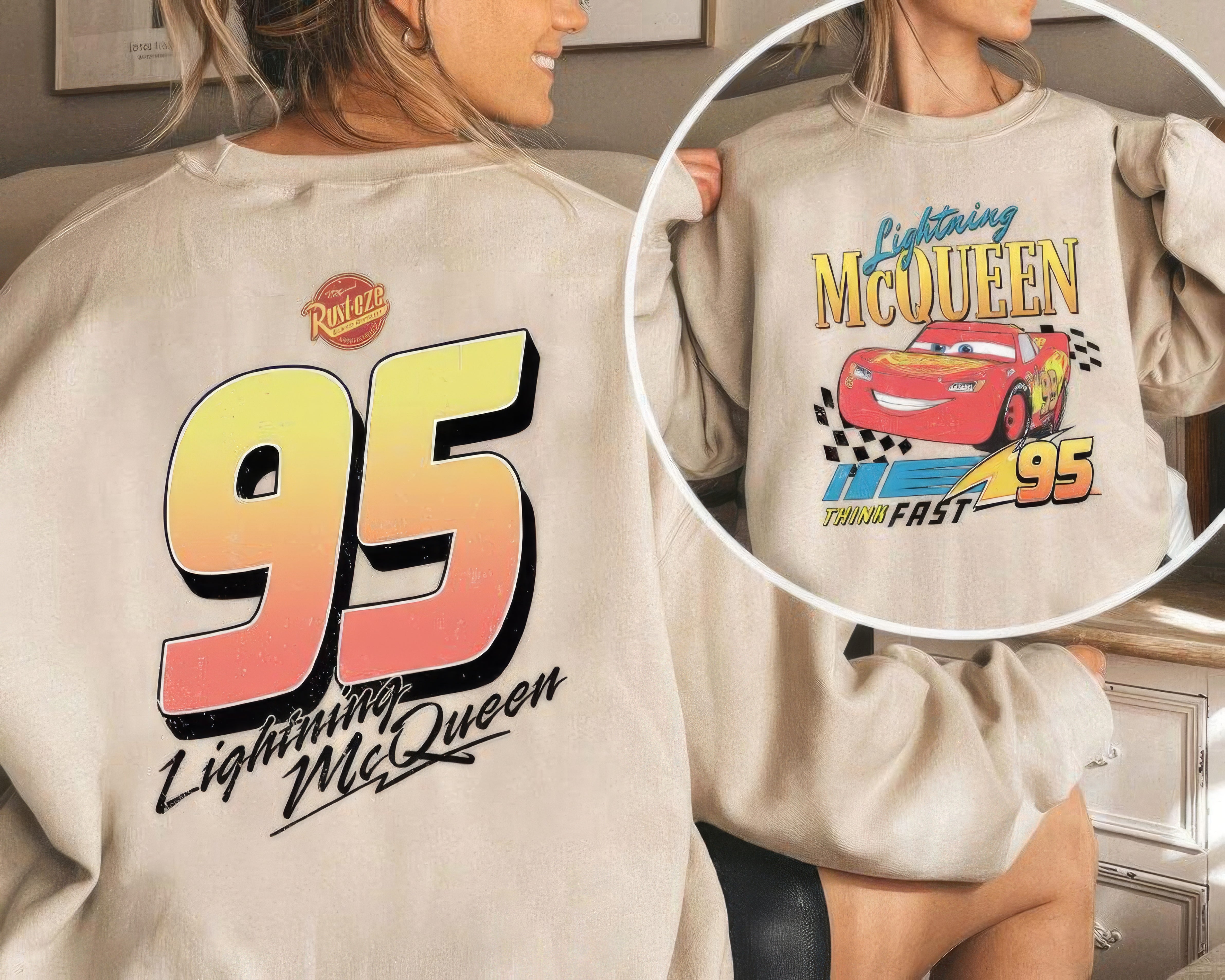 Lighting McQueen Cars Movie T-Shirt,Crewneck,Hoodie,TS-C-578