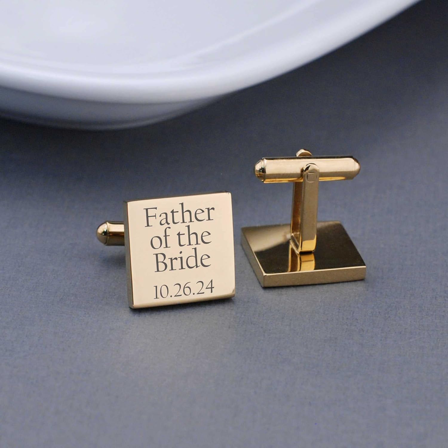 Father Of The Bride Cufflinks,I Loved You First Personalized Cufflinks For Wedding,J-A-298