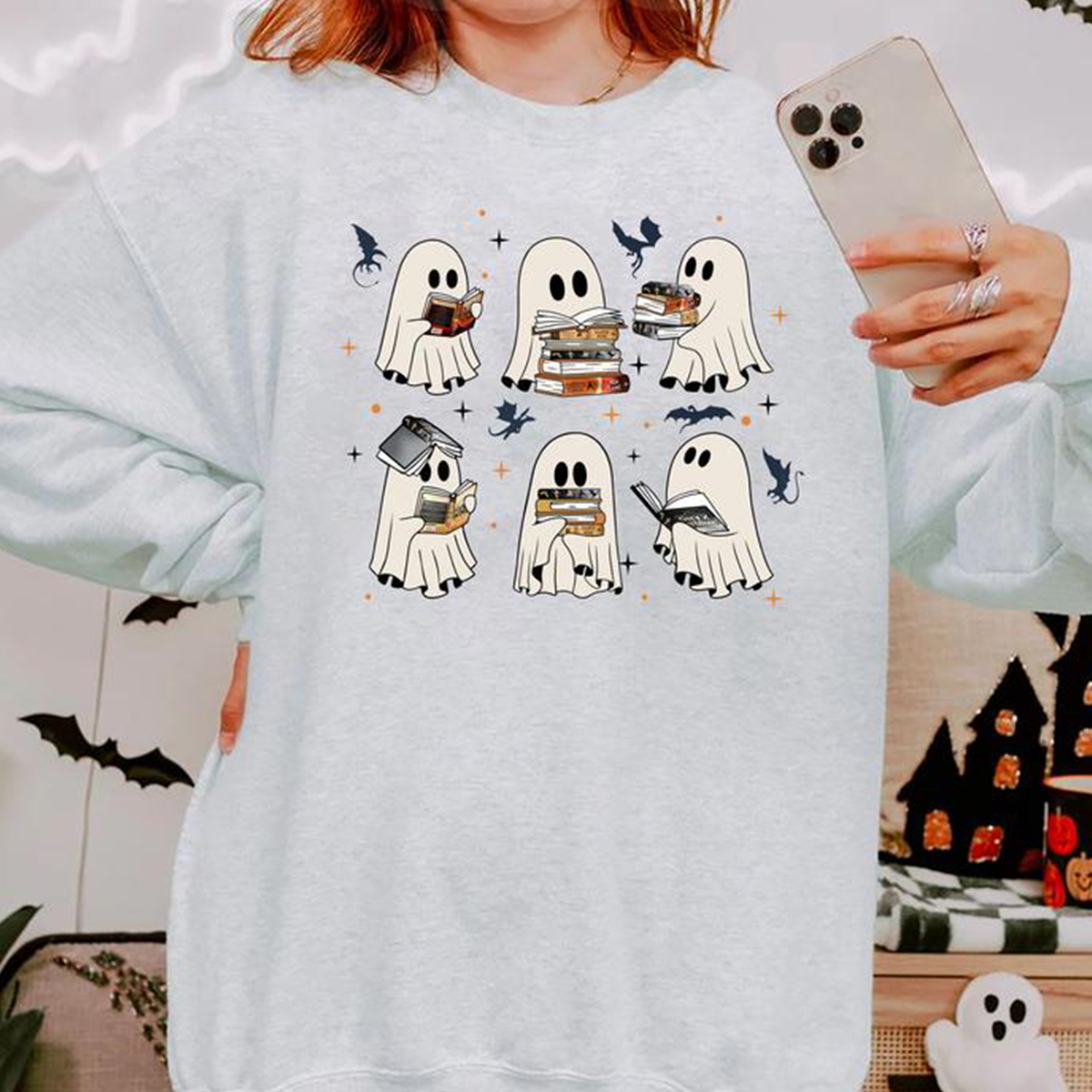 Sweat à capuche avec personnages d'horreur d'Halloween THUG LIFE, TS-C-103