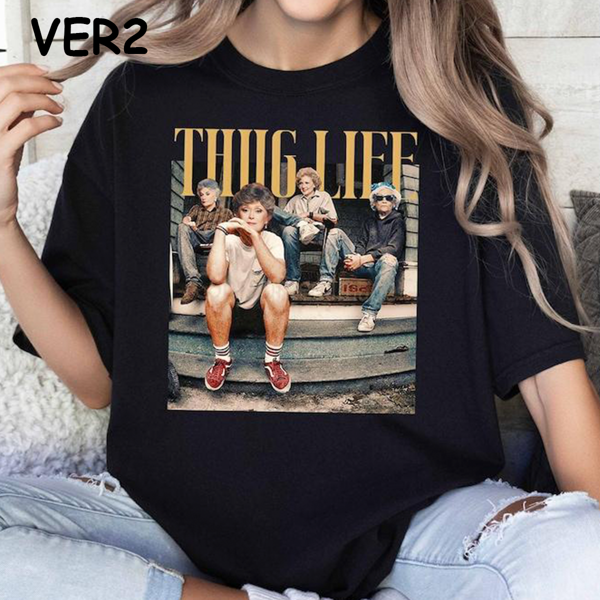 Limited The Golden Girls Thug Life Halloween Vintage Crewneck,TS-C-122