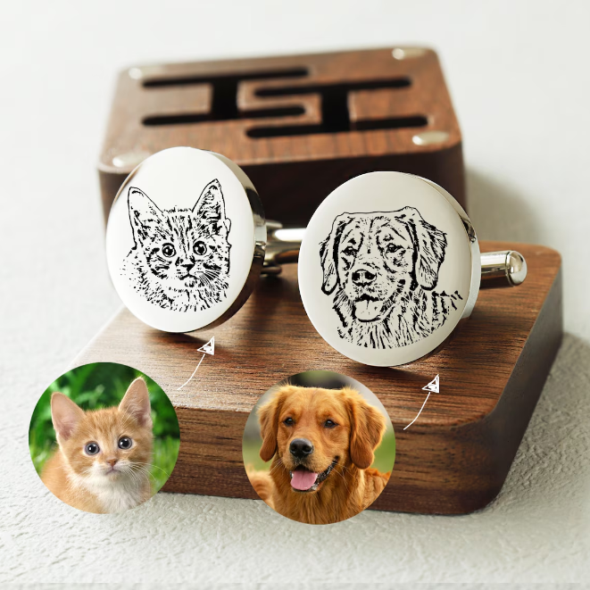 Custom Pet Cufflinks,Personalized Souvenir Cufflinks,J-A-273