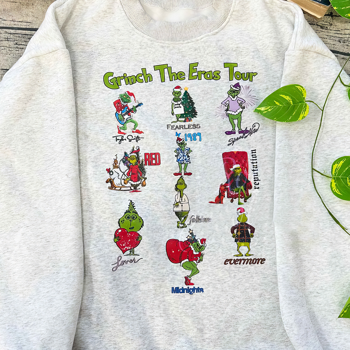 TS The Eras Tour Grinch Xmas T-Shirt,Crewneck,Hoodie,Gift For Christmas,TS-C-327