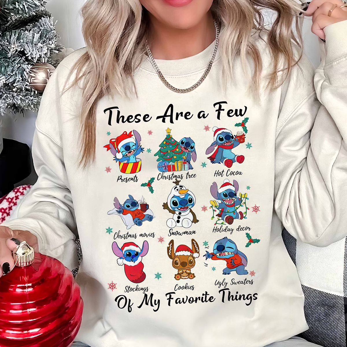 Stitch These Are A Few Of My Favorite Things T-Shirt,Crewneck,Hoodie For Gift,TS-C-419