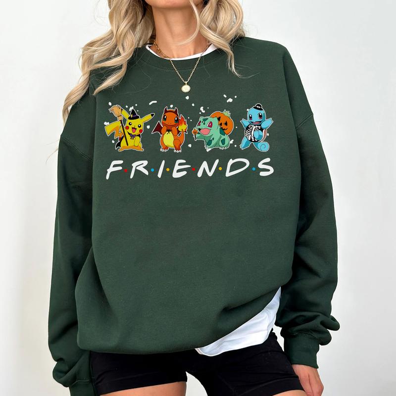 Friends Halloween POkemon Legends Unisex T-Shirt,Crewneck,Hoodie,H-C-739