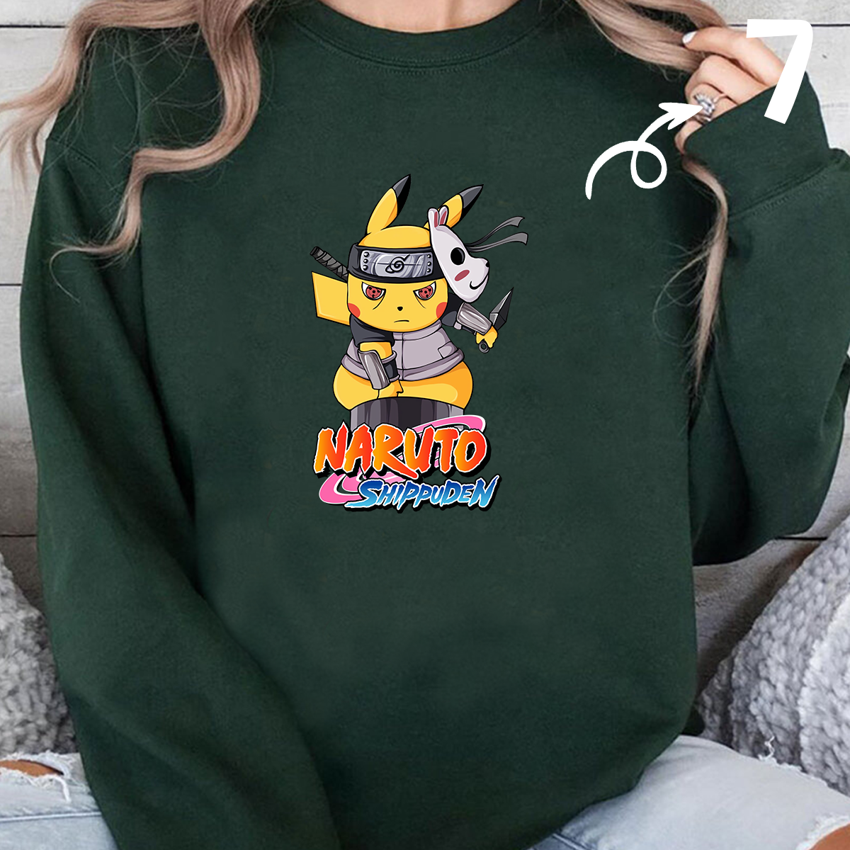 Naruto Shippuden Collaboration Cool Pikachu Unisex T-Shirt,Crewneck,Hoodie,H-C-778