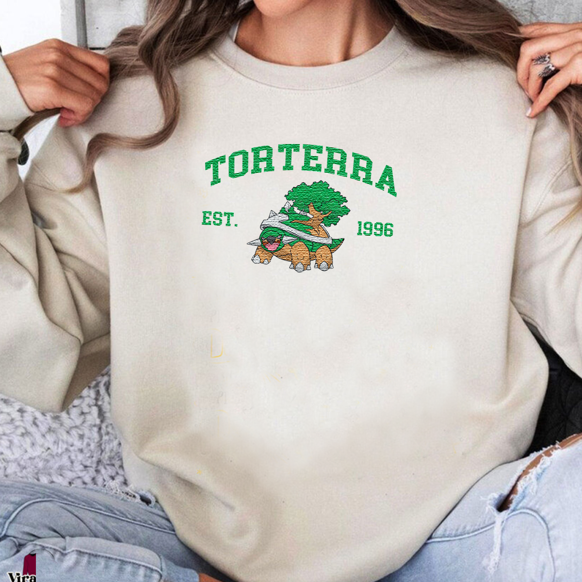 Torterra Pokémon Anime Characters Embroidered Unisex T-Shirt,Crewneck,Hoodie For Gift,H-C-1180