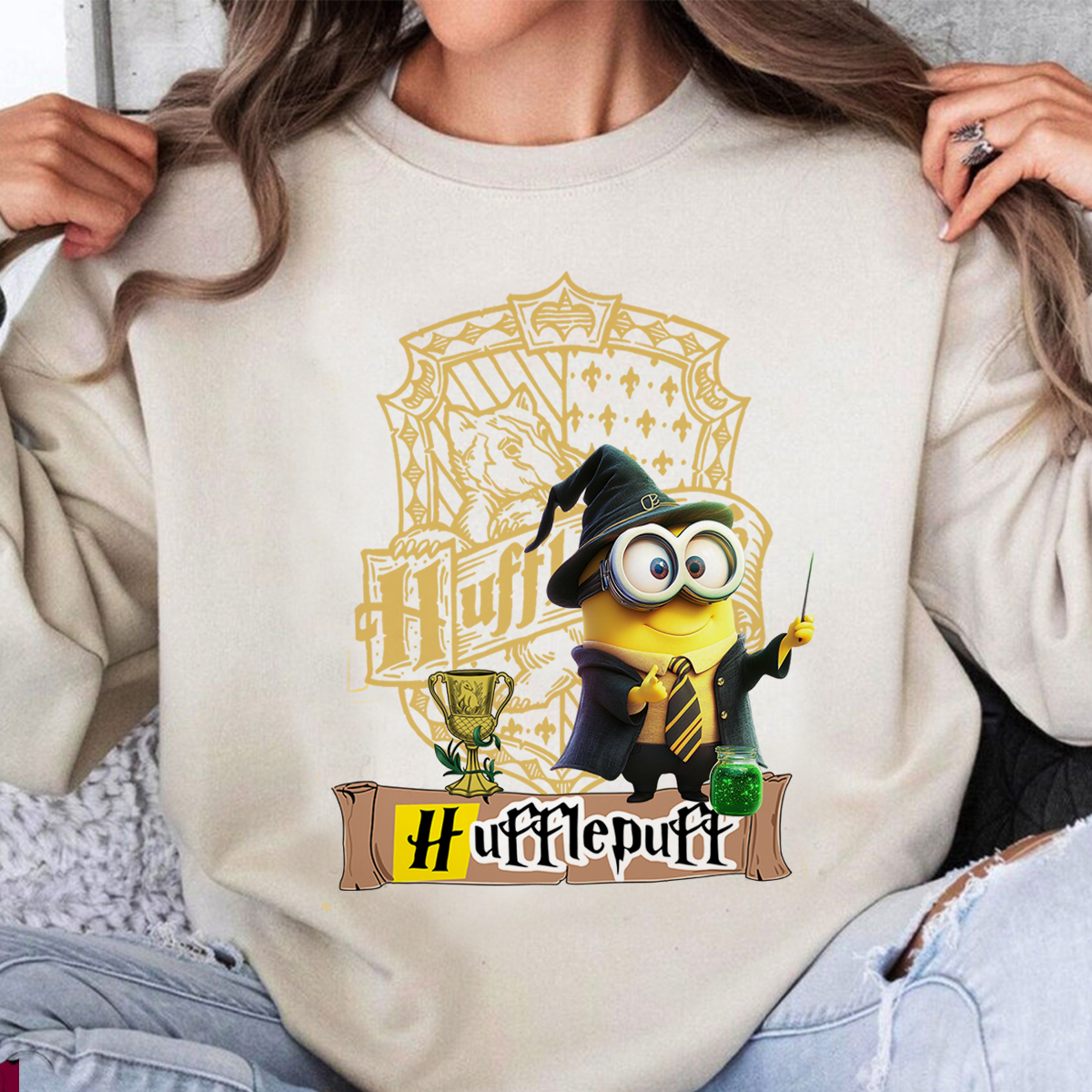 Adorable And Whimsical Minions Meet The Four Houses Of Harry Potter T-Shirt,Crewneck,Hoodie,TS-C-690