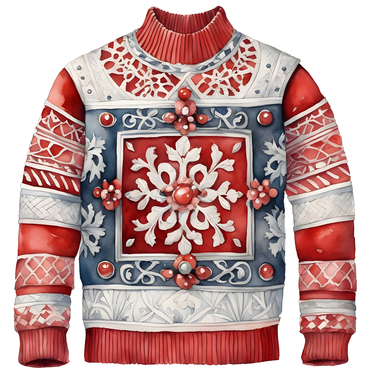 Charming Floral Ugly Christmas Sweater,A Thoughtful Gift For Your Loved Ones This Winter,TS-C-683