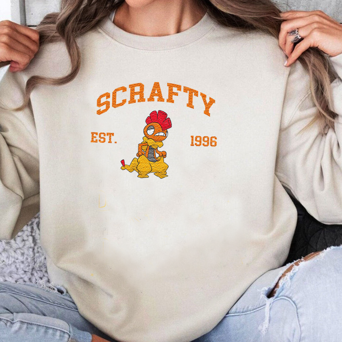 Scrafty Pokémon Anime Characters Embroidered Unisex T-Shirt,Crewneck,Hoodie For Gift,H-C-1085