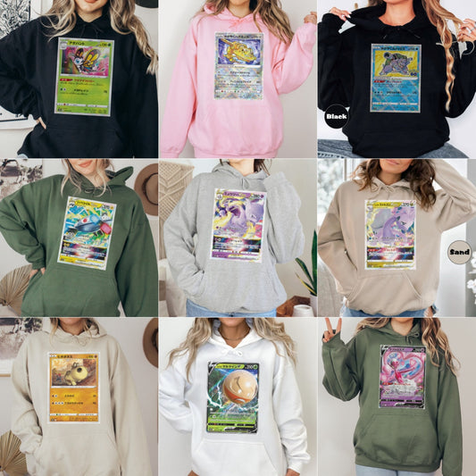 Personalized Fabric Trading Card Y2 Patch Suture Unisex Hoodie,Perfect Gift for Fans Friends,P-H-06
