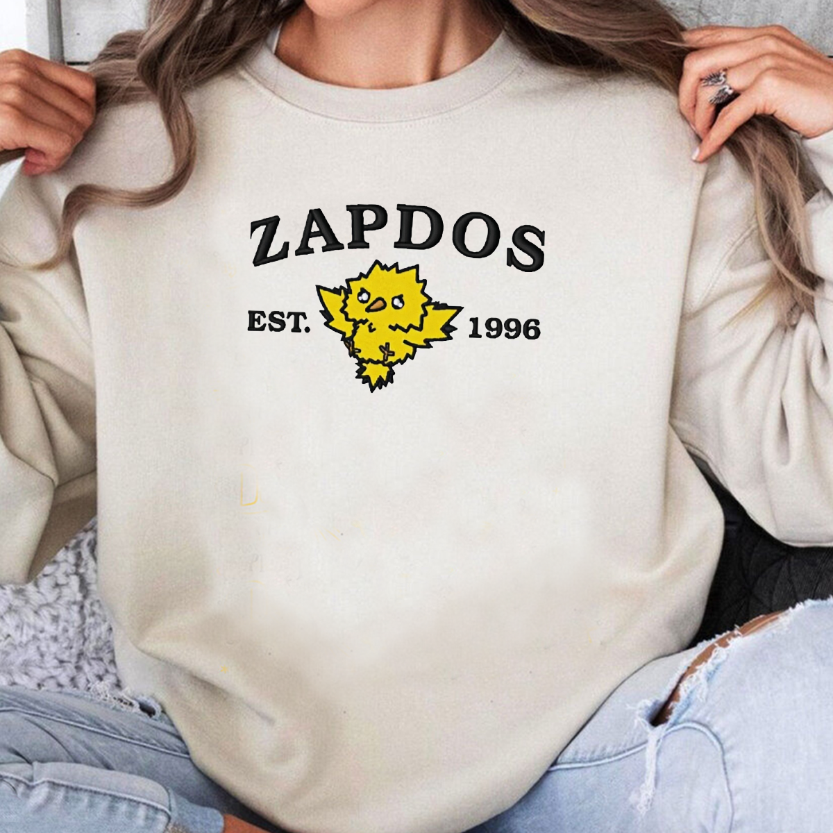 Zapdos Pokémon Anime Characters Embroidered Unisex T-Shirt,Crewneck,Hoodie For Gift,H-C-989