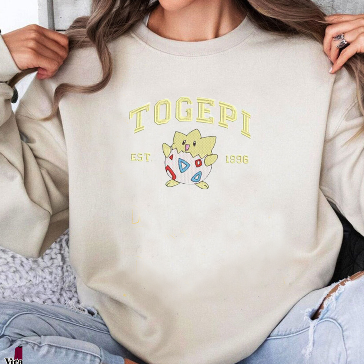 Togepi Pokémon Anime Characters Embroidered Unisex T-Shirt,Crewneck,Hoodie For Gift,H-C-1027