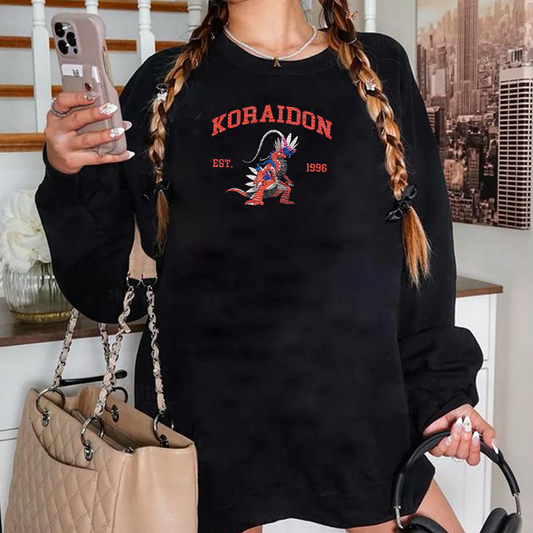 Koraidon Adorable Anime-Themed Embroidered T-Shirt,Crewneck,Hoodie-Trendy Versatile and a Thoughtful Gift for Friends,H-C-1161