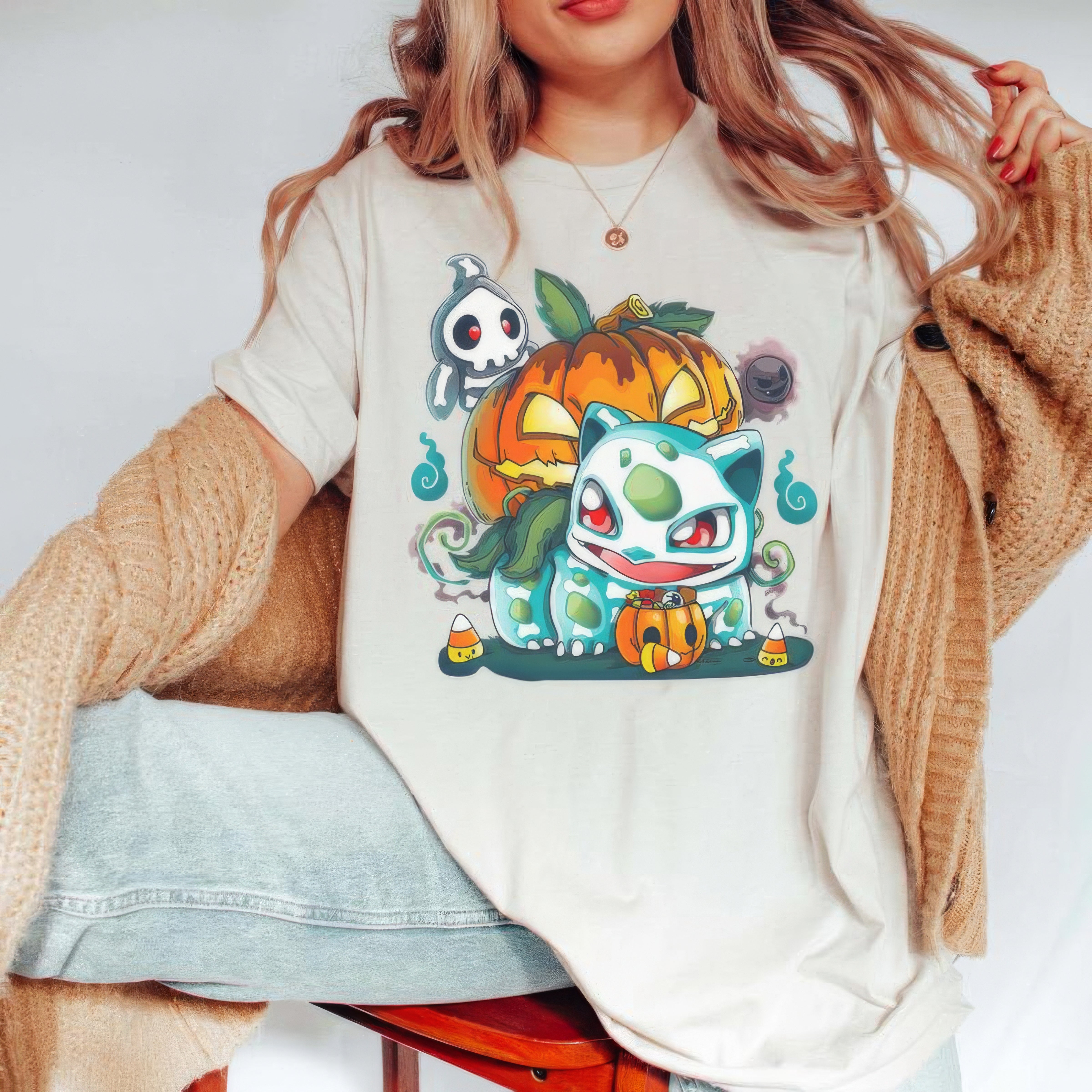 Halloween Bulbas4ur Pumpkin Unisex T-Shirt,Crewneck,Hoodie,For Gift,TS-C-674