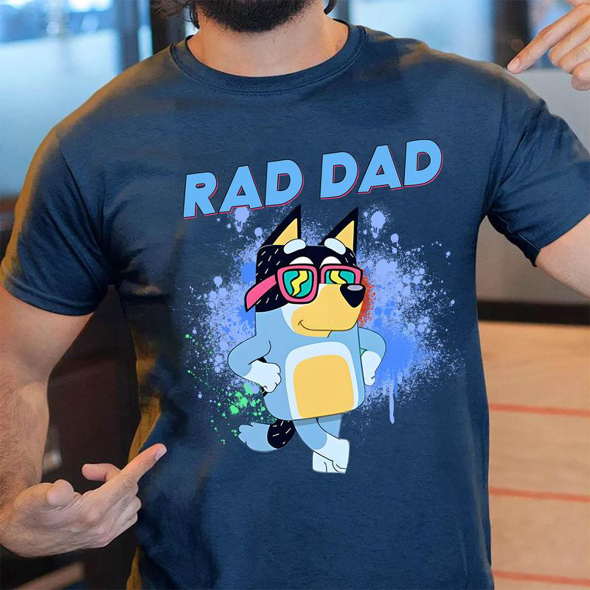 Bluey Bandit Rad Dad Cartoon Character Family T-Shirt,Crewneck,Hoodie,TS-C-565