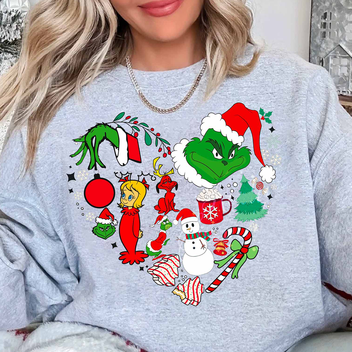 Grinchmas Things Heart T-Shirt,Crewneck,Hoodie,Gift For Christmas,TS-C-330