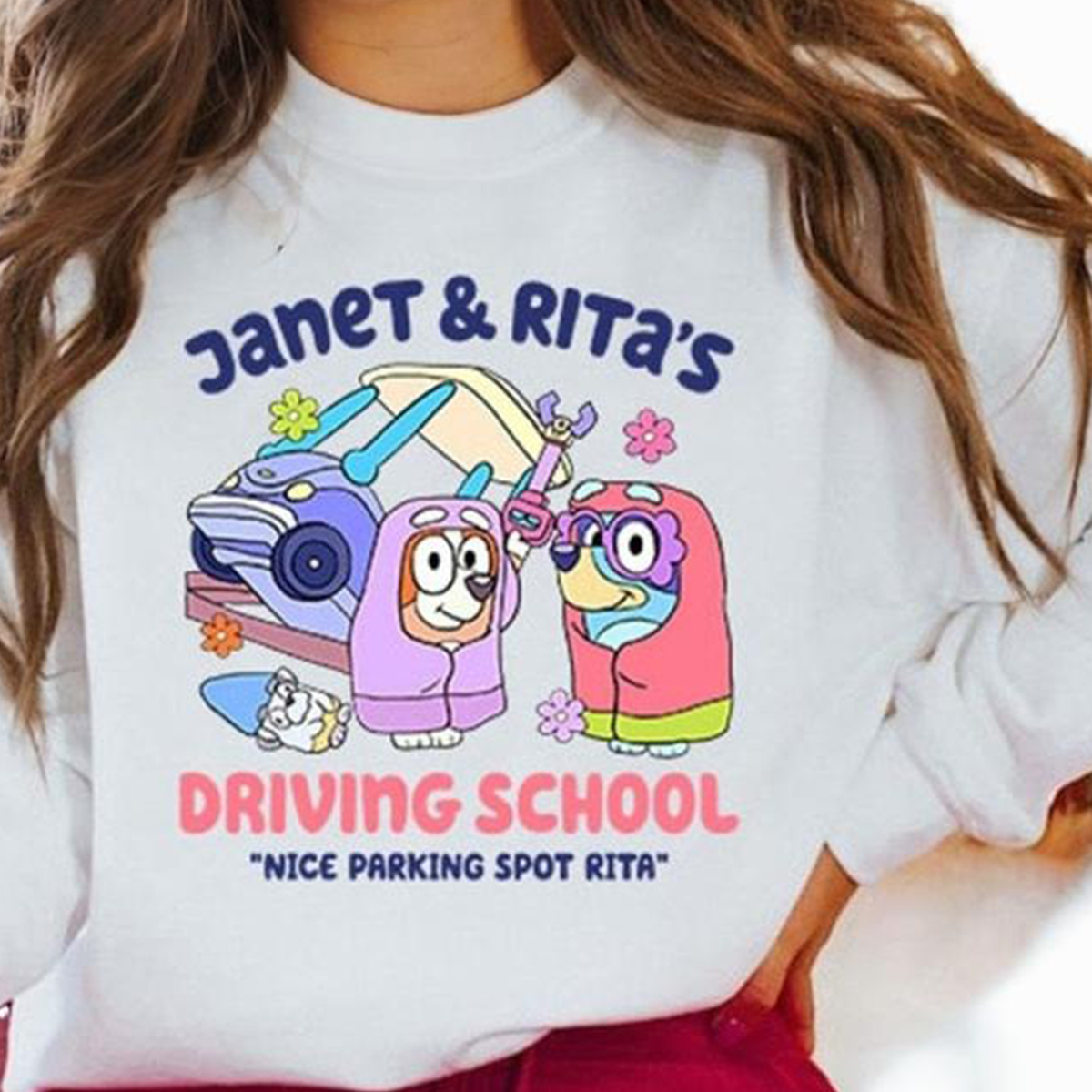 Rita And Janet Driving School Blvey Shirt Bluey Family T-Shirt,Crewneck,Hoodie,TS-C-529