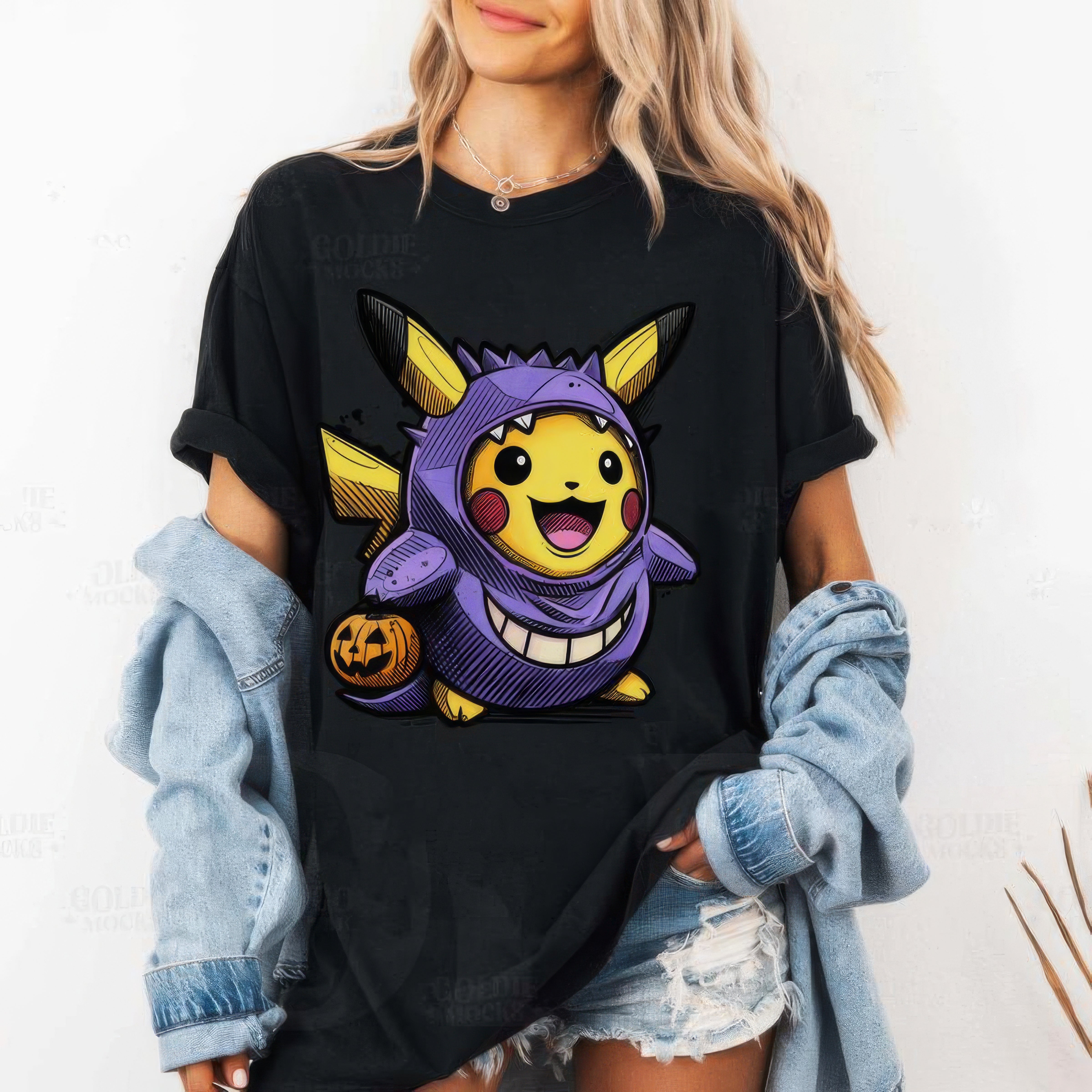 Halloween Lavender Town POkemon Legends Pikachu Unisex T-Shirt,Crewneck,Hoodie,TS-C-671