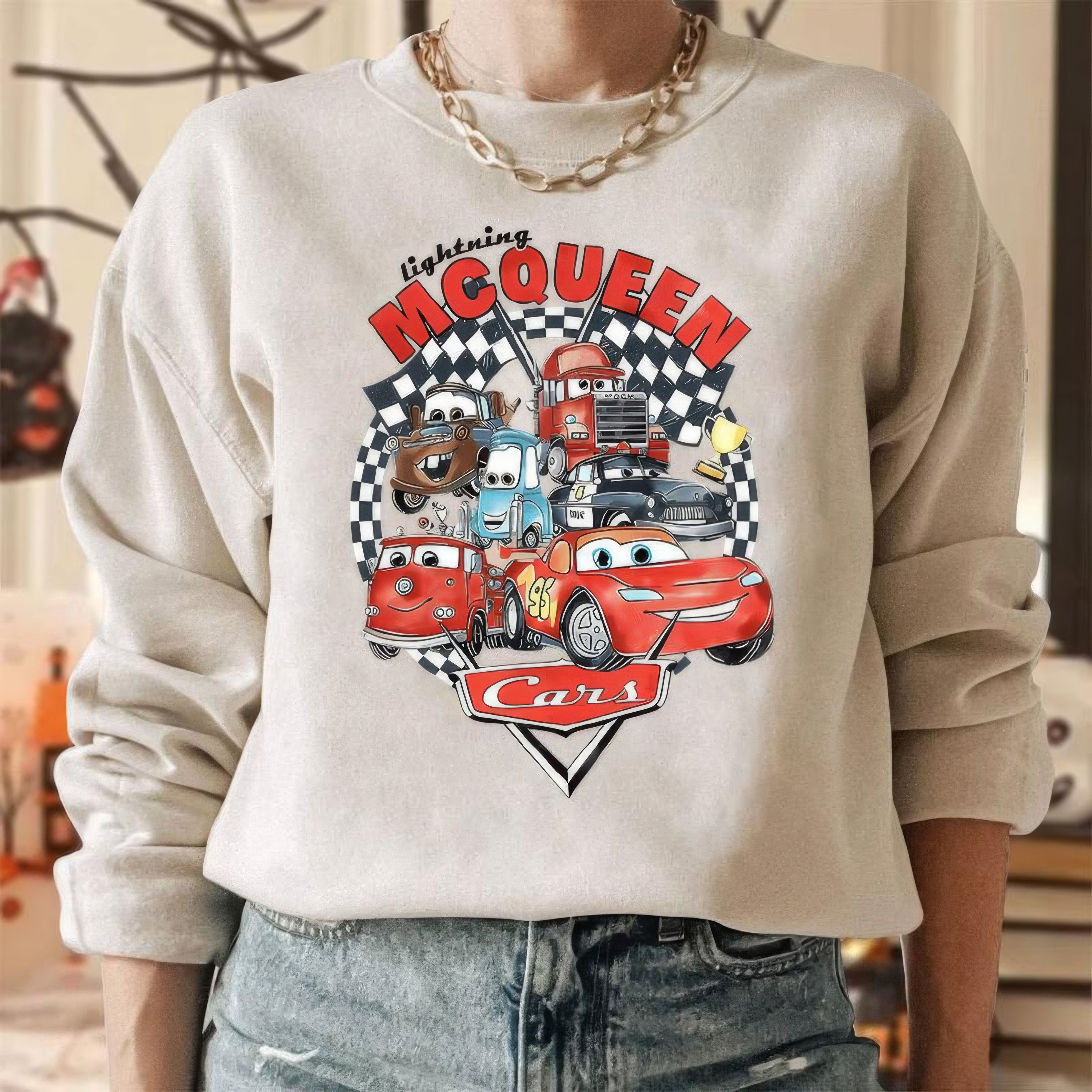 Lighting McQueen Cars Movie T-Shirt,Crewneck,Hoodie,TS-C-573