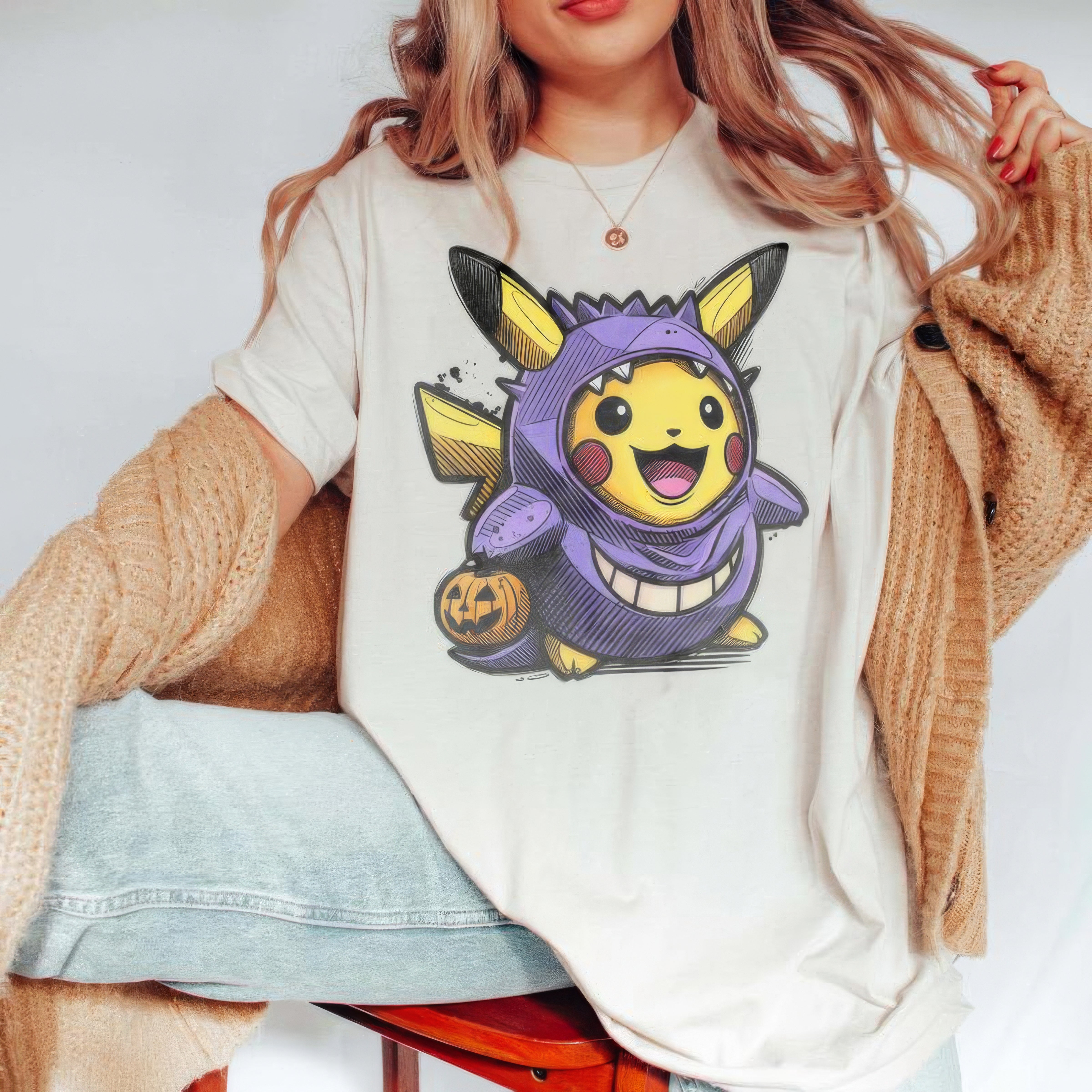 Halloween Lavender Town POkemon Legends Pikachu Unisex T-Shirt,Crewneck,Hoodie,TS-C-671