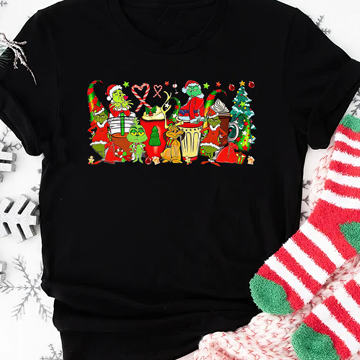 Grinch Coffee Christmas T-Shirt,Crewneck,Hoodie For Gift,TS-C-376