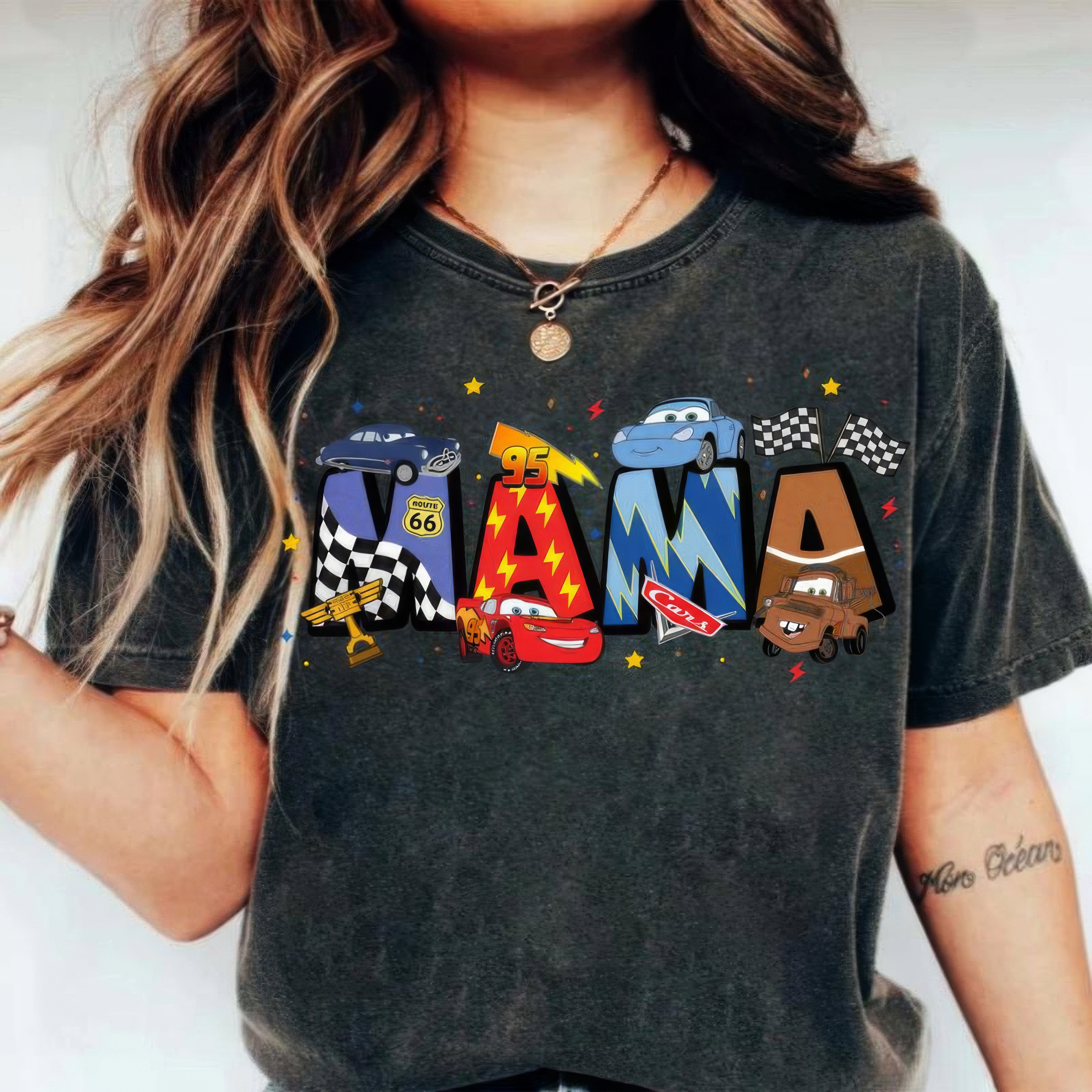 Mama McQueen Mother's Day 95 Lightning T-Shirt,Crewneck,Hoodie,TS-C-595