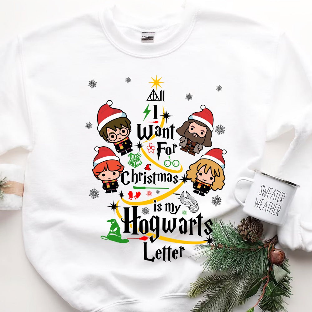 All I Want For Christmas Is My Hogwarts Letter T-Shirt,Crewneck,Hoodie,TS-C-316