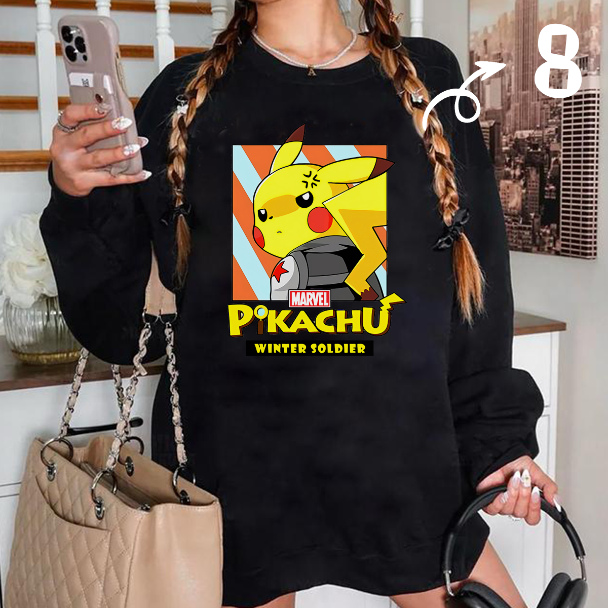 Marvel Series Hero Pikachu Unisex Pokémon T-Shirt,Crewneck,Hoodie,H-C-775