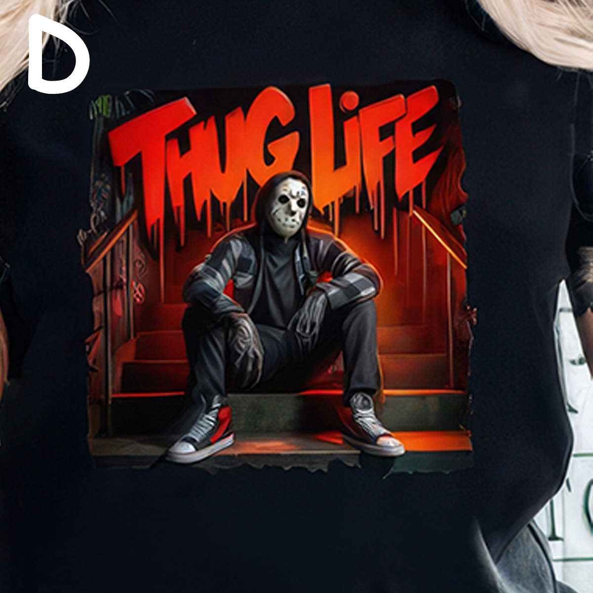 THUG LIFE Halloween Horror Characters T-shirt,Crewneck,Hoodie,TS-C-094