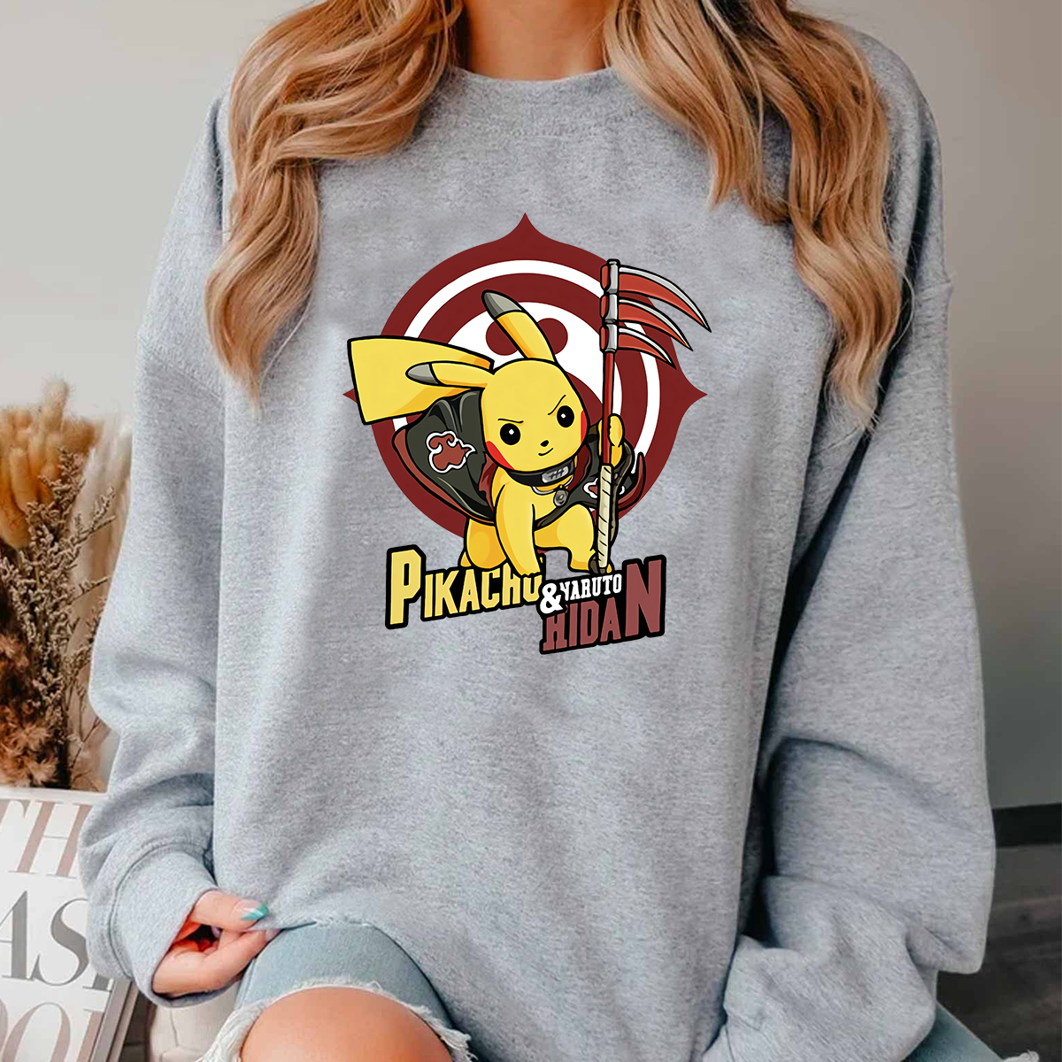 Pikachu And Naruto Hidan Pokémon Unisex T-Shirt,Crewneck,Hoodie,H-C-815