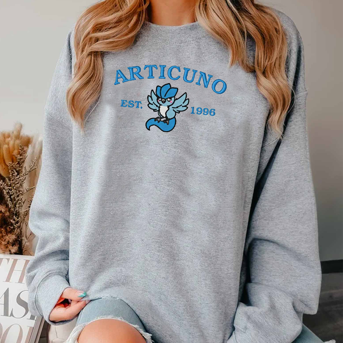 Articuno Pokémon Anime Characters Embroidered Unisex T-Shirt,Crewneck,Hoodie For Gift,H-C-982