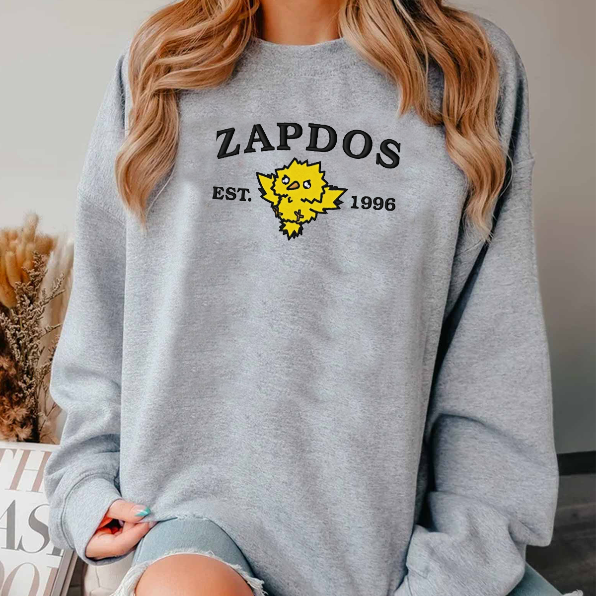 Zapdos Pokémon Anime Characters Embroidered Unisex T-Shirt,Crewneck,Hoodie For Gift,H-C-989