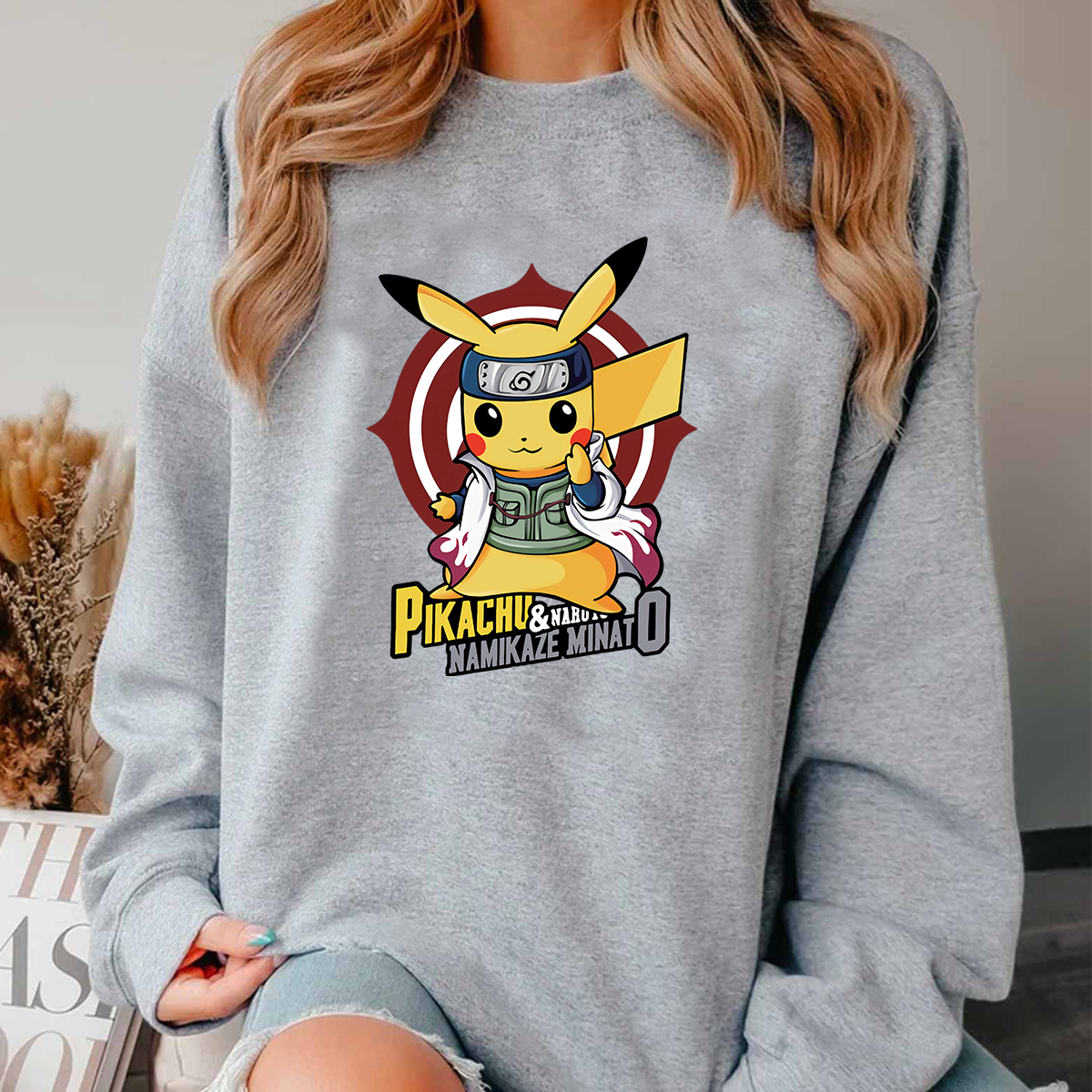 Pikachu And Naruto Namikaze Minato Unisex T-Shirt,Crewneck,Hoodie,H-C-803