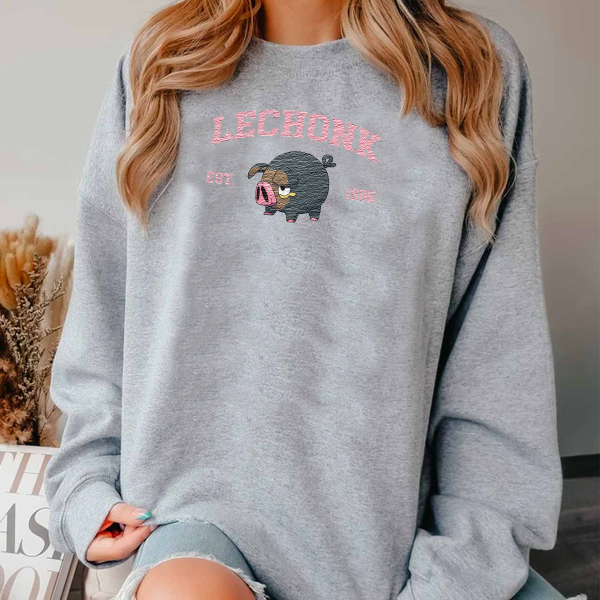 Lechonk Pokémon Anime Characters Embroidered Unisex T-Shirt,Crewneck,Hoodie For Gift,H-C-1125