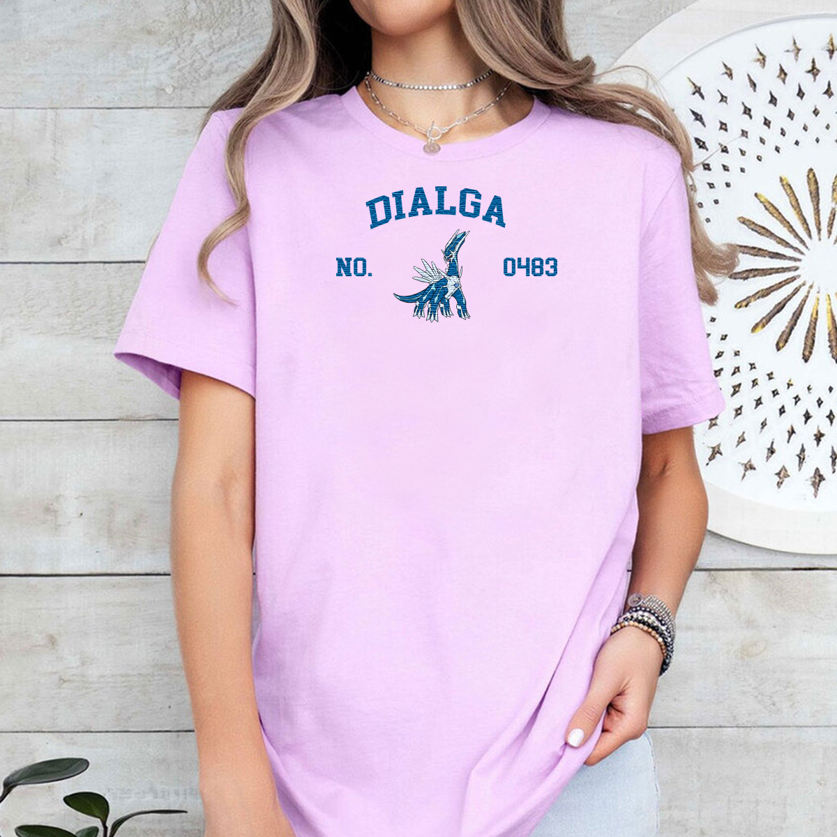 Dialga Pokémon Anime Characters Embroidered Unisex T-Shirt,Crewneck,Hoodie For Gift,H-C-1296