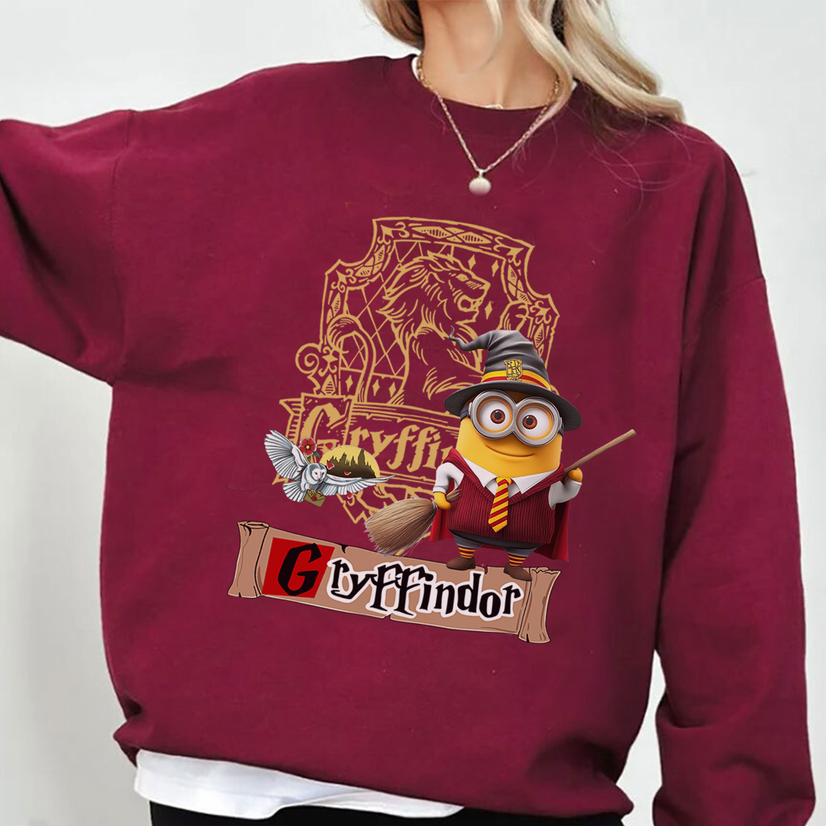 Adorable And Whimsical Minions Meet The Four Houses Of Harry Potter T-Shirt,Crewneck,Hoodie,TS-C-690