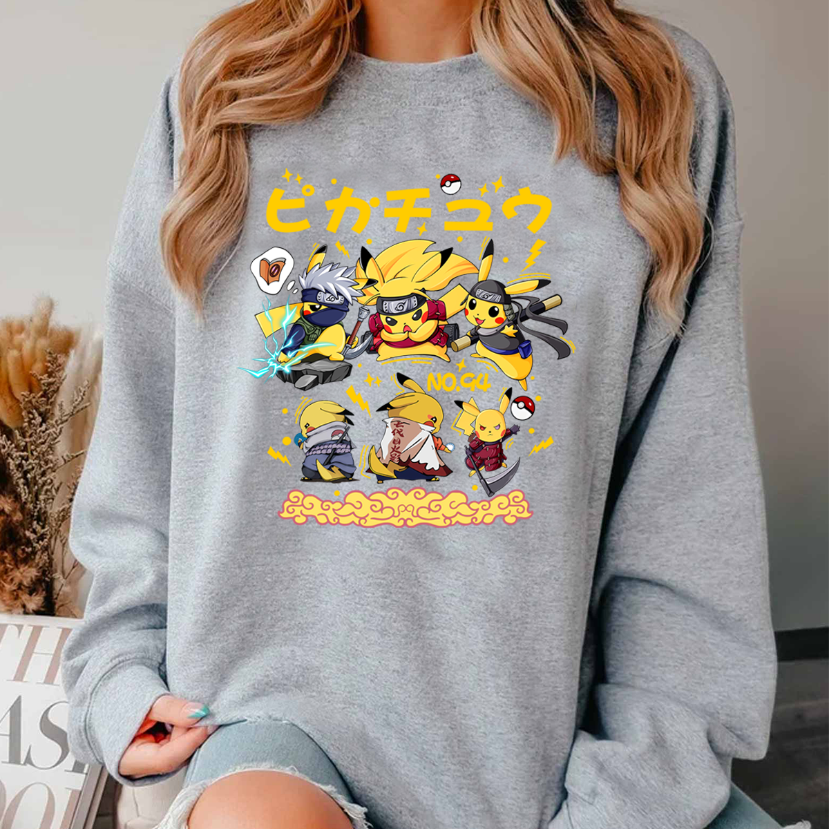 Heroic And Cool Naruto Pikachu Pokémon Hoodie,A Perfect Gift For Fans,H-C-788