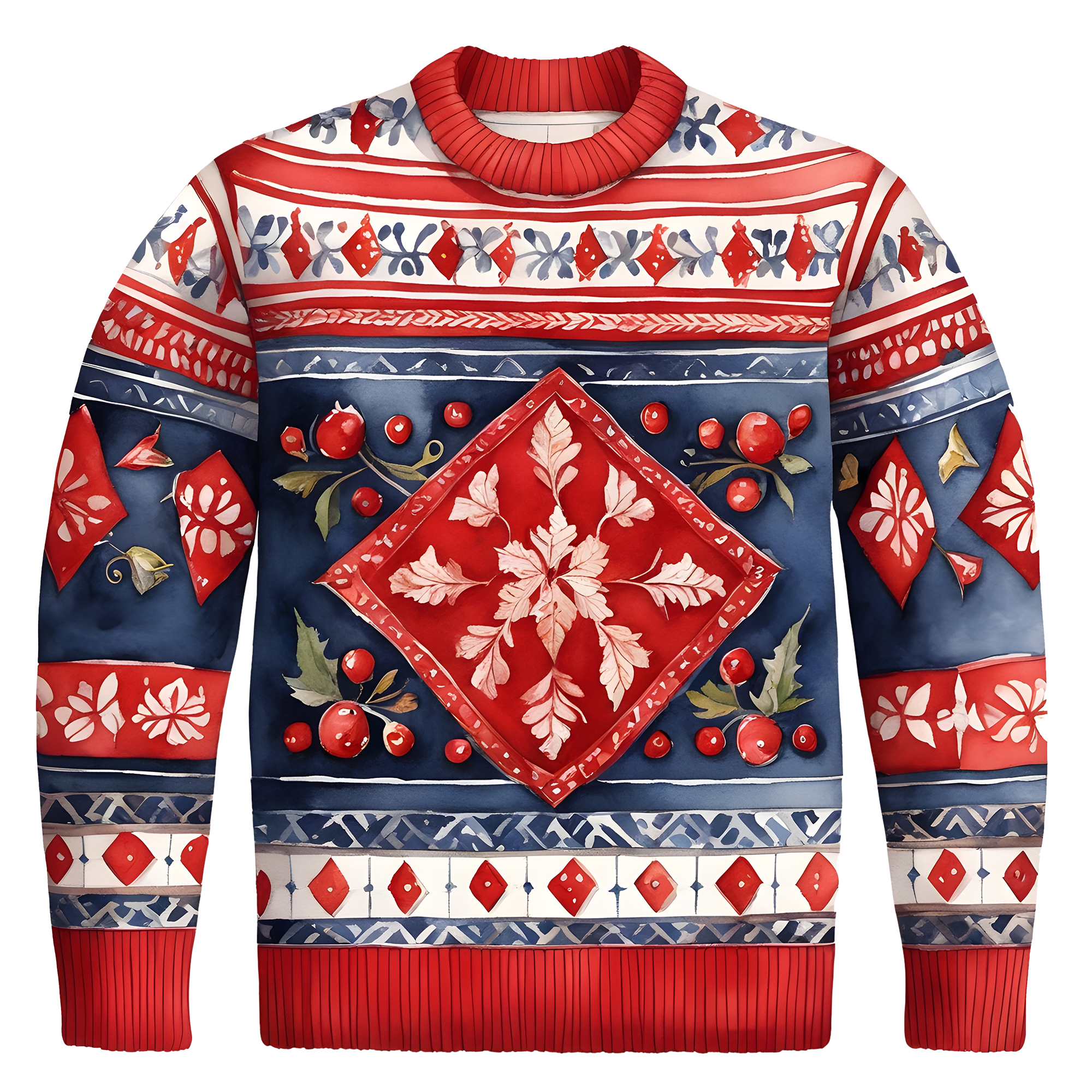 Charming Floral Ugly Christmas Sweater,A Thoughtful Gift For Your Loved Ones This Winter,TS-C-683