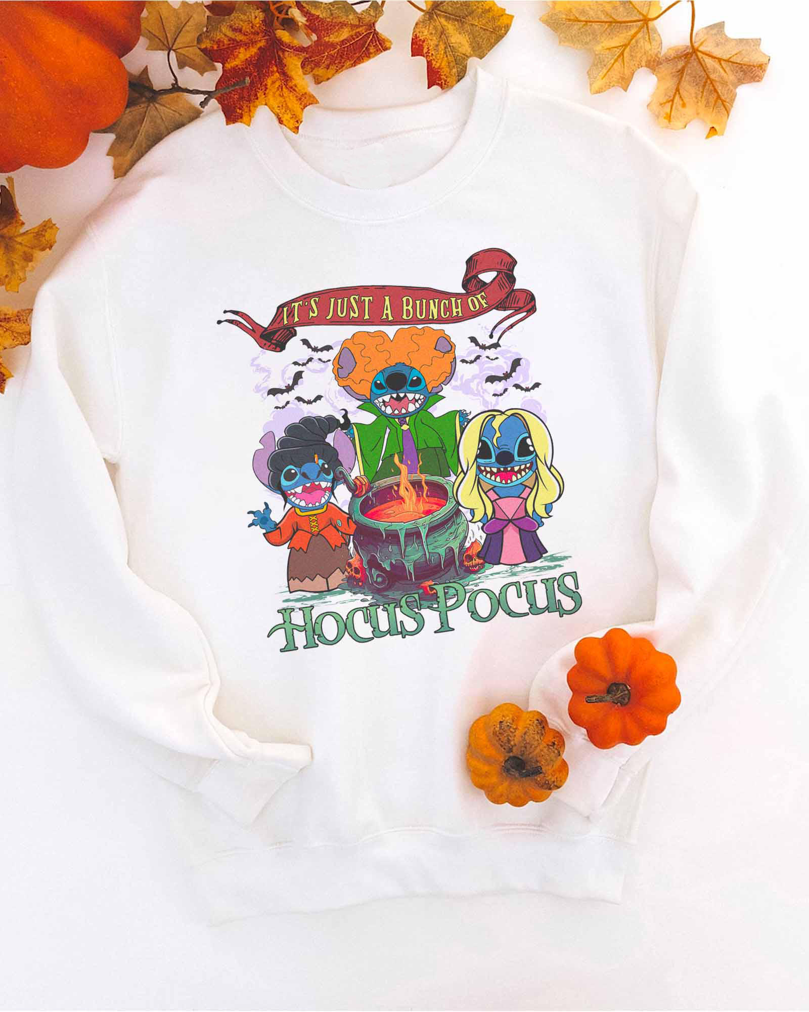 Hocus Pocus Halloween Stitch T-Shirt,Crewneck,Hoodie For Gift,H-C-143