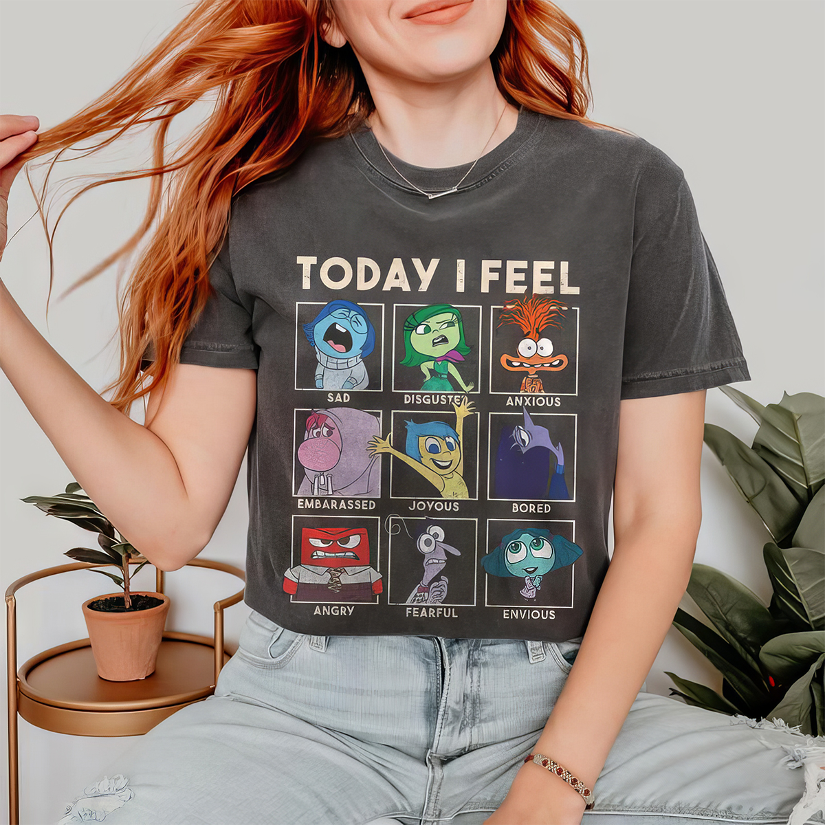 Today I Feel Inside Out Characters Mental Health T-Shirt,Crewneck,Hoodie,TS-C-645