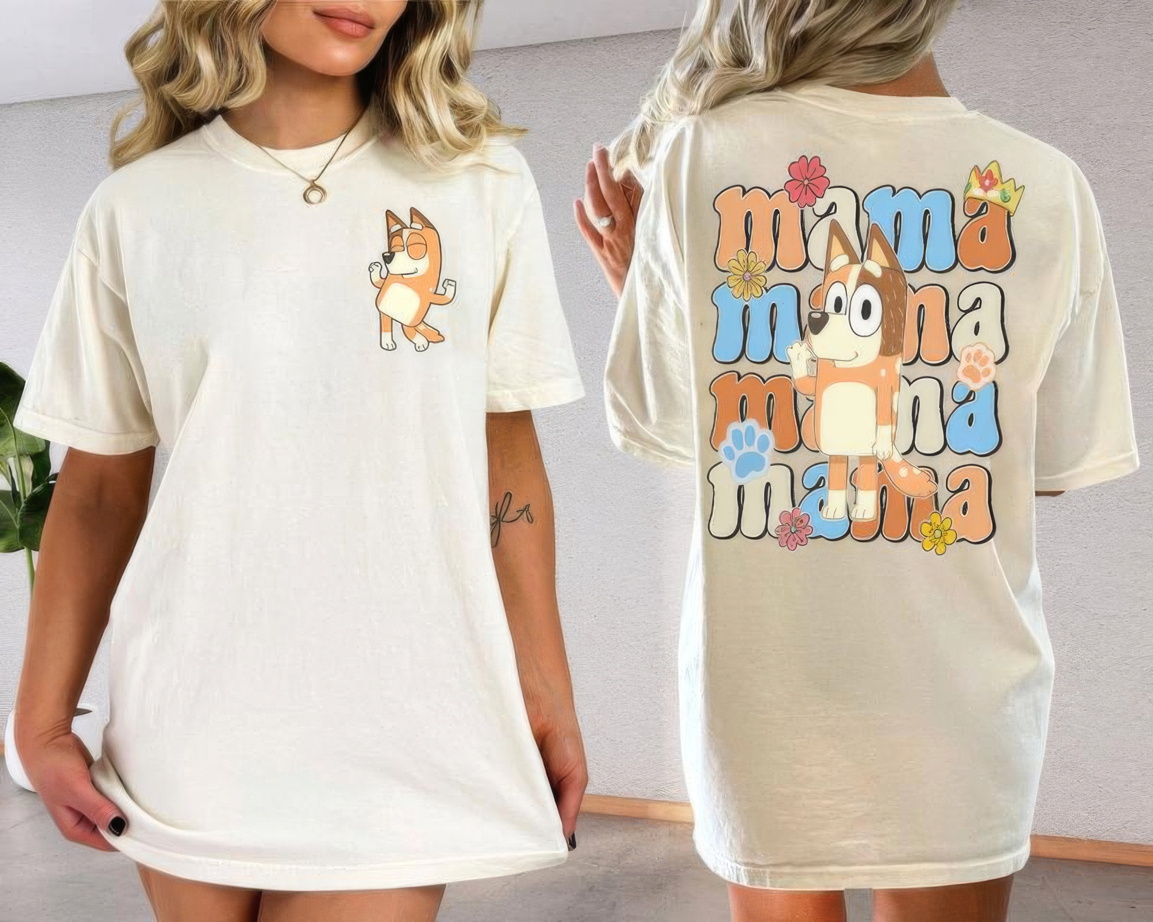 Vintage Cool Mom Bluey Retro Family T-Shirt,Crewneck,Hoodie,TS-C-561