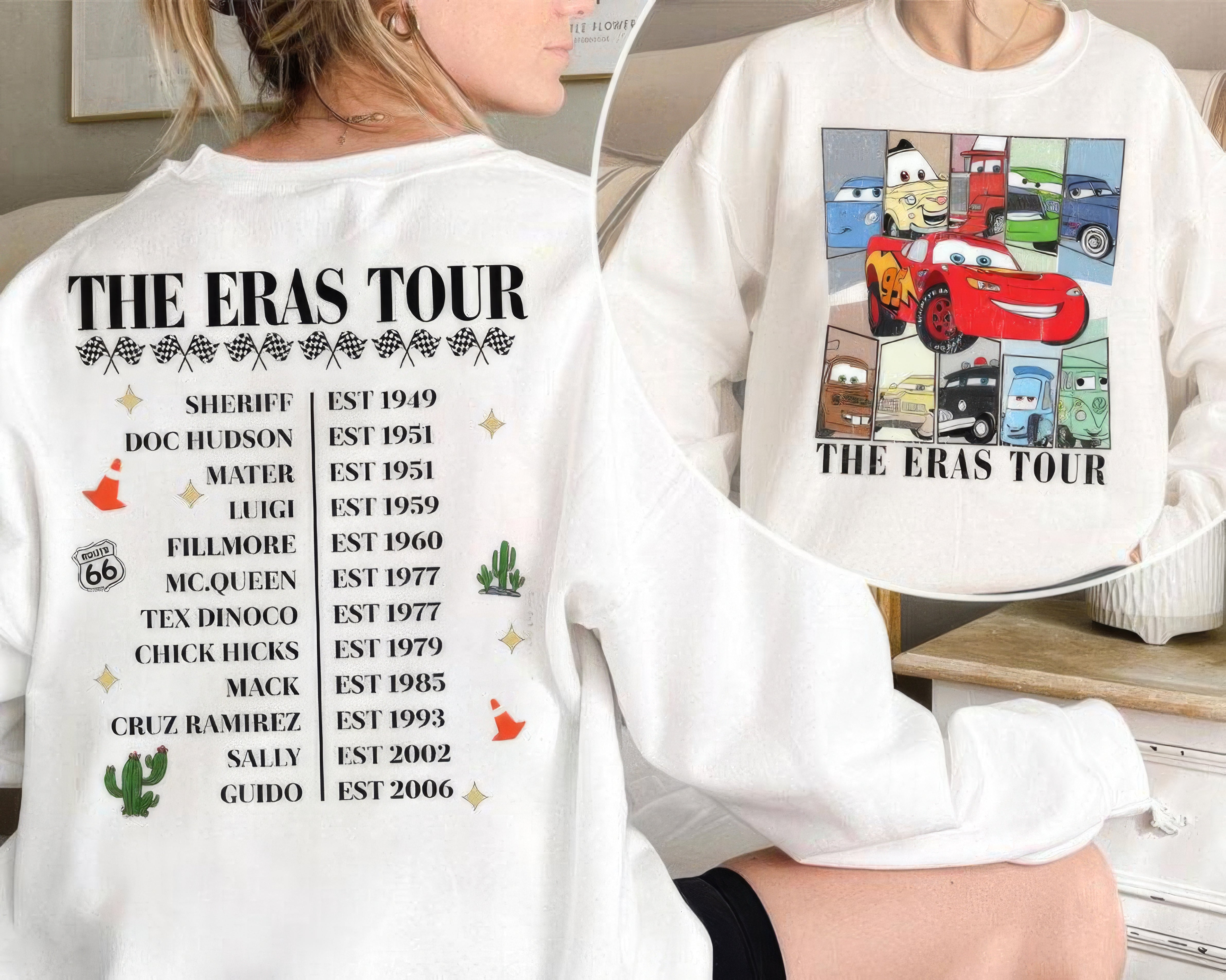 The Eras Tour McQueen Movie Cars T-Shirt,Crewneck,Hoodie,TS-C-577