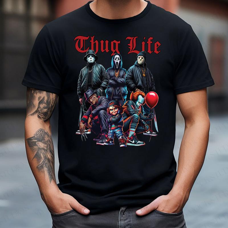 Jason Voorhees Thug Life Horror Movie Character Funny T-Shirt,Crewneck,Hoodie,H-C-196