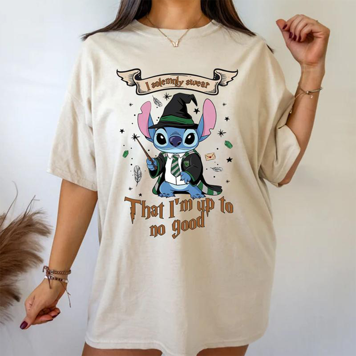 Magical Stitch That I'm Up To No Good Hogwarts Hp T-Shirt,Crewneck,Hoodie,TS-C-658