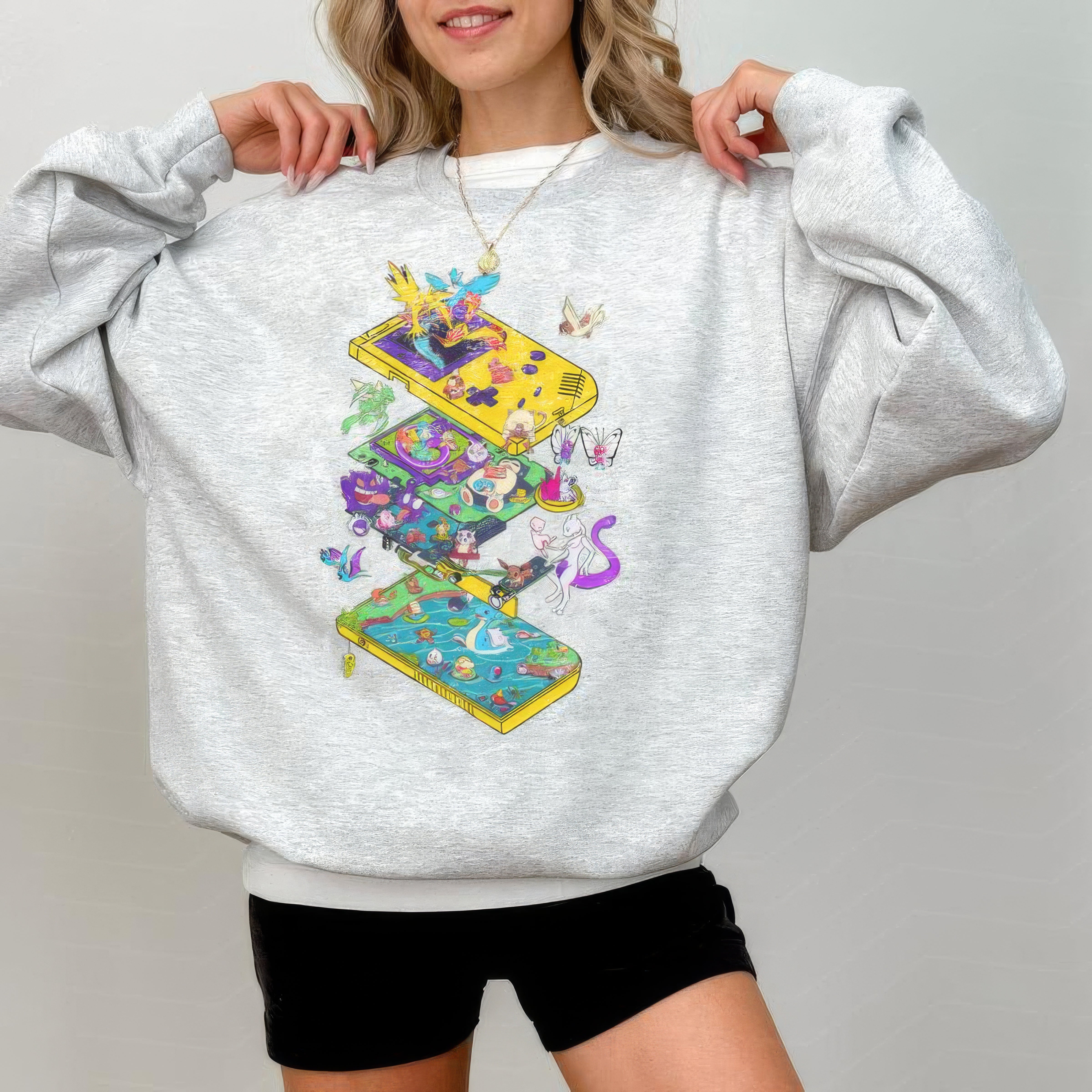 Retro Game Pokemon Vintage Unisex T-Shirt,Crewneck,Hoodie,For Pokemon Lovers,H-C-1036