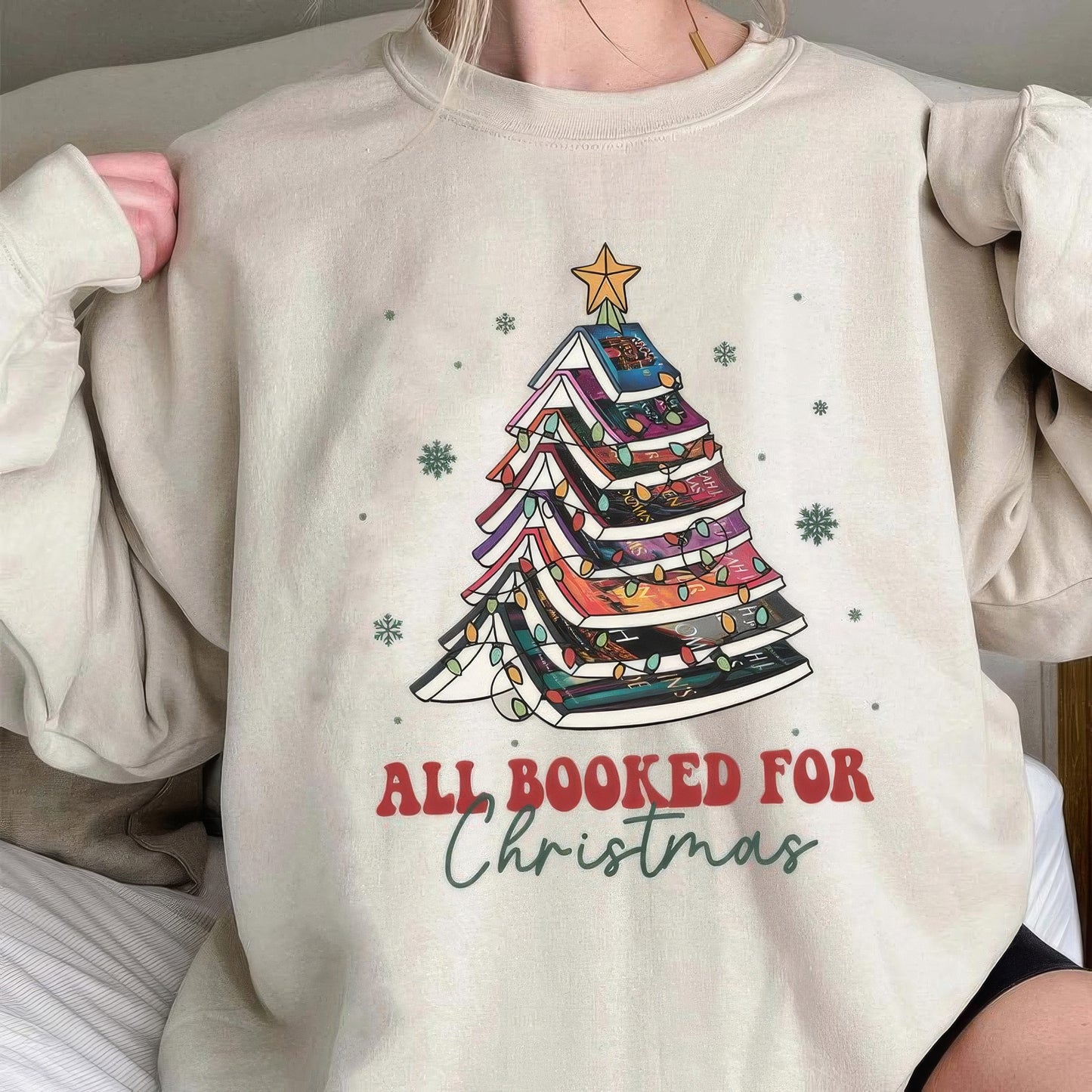 All Booked For Christmas TOG Series Bookworm Christmas T-Shirt,Crewneck,Hoodie,H-C-707